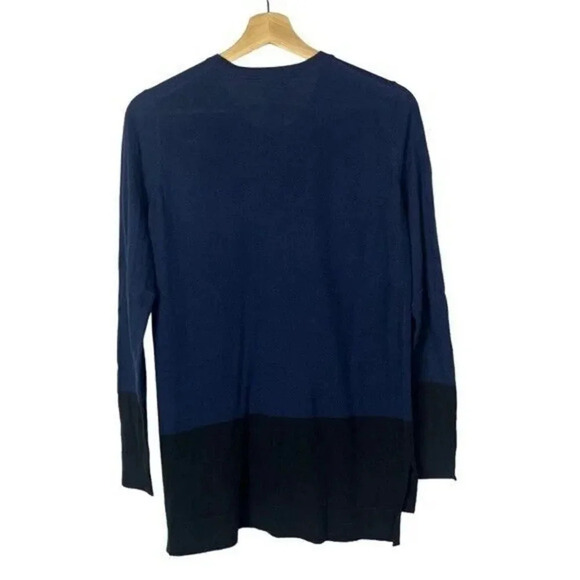 Vince Navy Blue & Black Cashmere Blend Crewneck Sweater XS - Picture 3 of 5